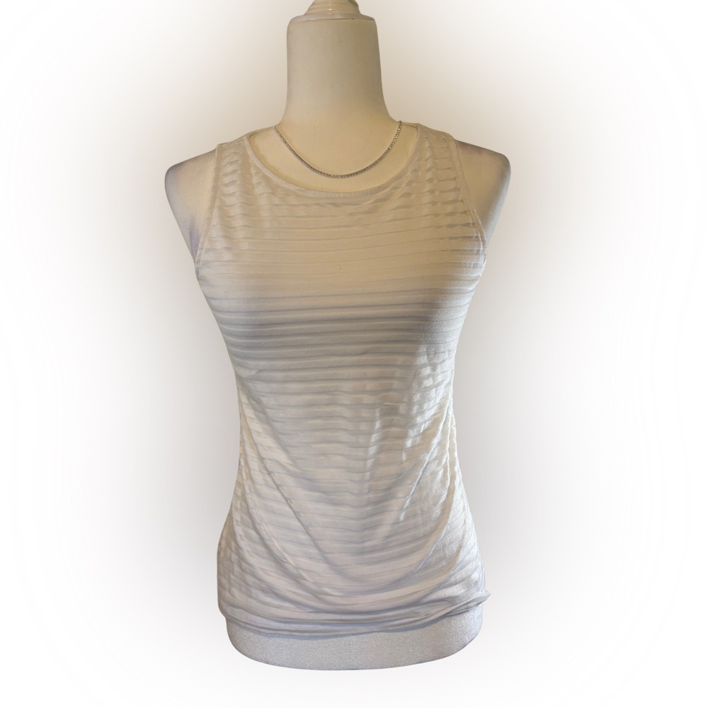 White House Black Market White Tank Top Size XXS